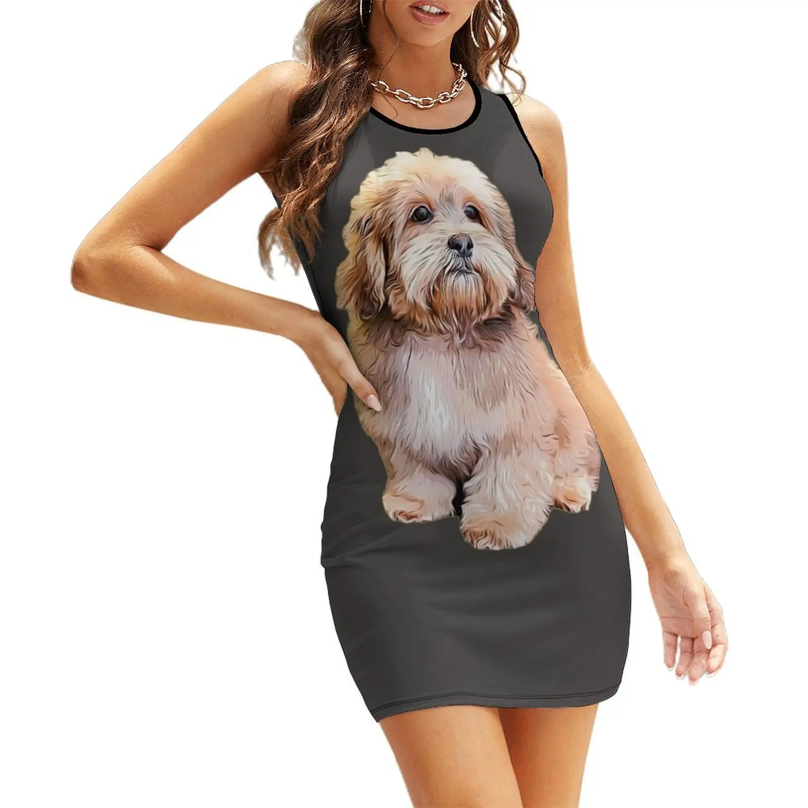 

Shihpoo Shipoo Doodle Poodle Cutie Pie! Sleeveless Sundress Dresses for wedding party clothes for women Summer dresses for women
