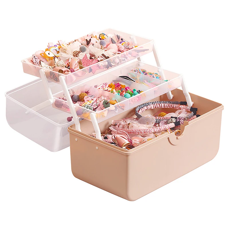 Children\'s Hair Accessories Storage Box Baby Head Rope Hairpin Rubber Band Head Jewelry Organizer Cute Girl Jewelry Box