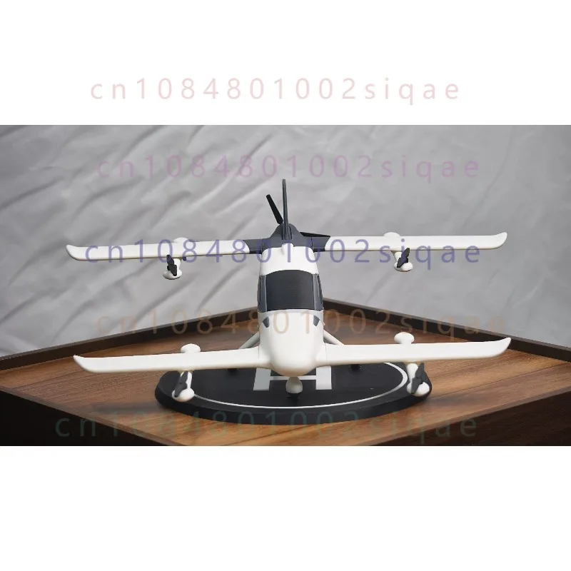 3D Printed EHang VT35 Manned eVTOL Scale Model, Autonomous Passenger VTOL Aircraft Static Collectible Display Model