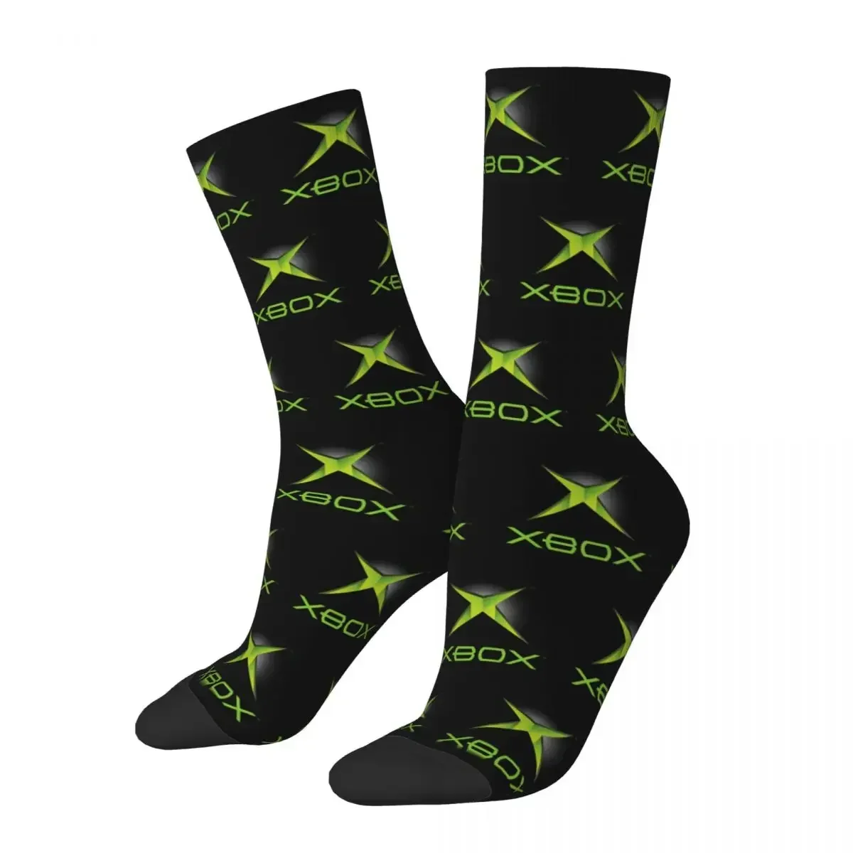 Green Xbox Logo Socks Harajuku High Quality Stockings All Season Long Socks Accessories for Man's Woman's Birthday Present