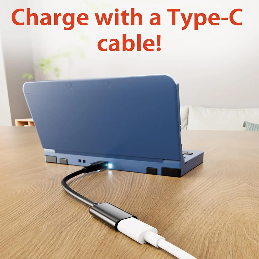 USB C كابل شاحن الحبل سلك نوع C ل NDSI 3DS 2DS XL/LL جديد 3DSXL/3DSLL 2dsxl 2dsll خط الطاقة #4