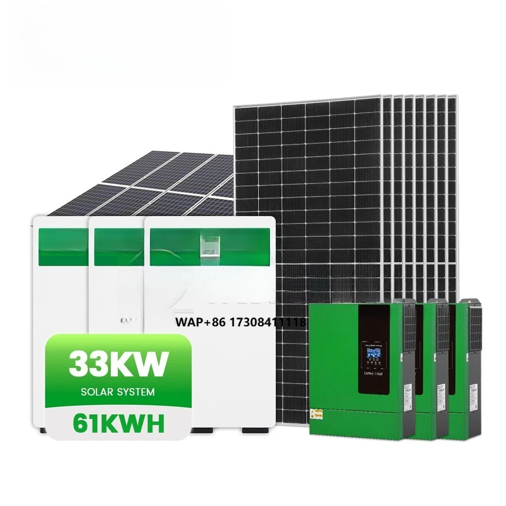 Solar Generator 30KW 60KWH Lithium Battery Storage Hybrid Inverter Panel Energy Power Complete Home Villa Factory System