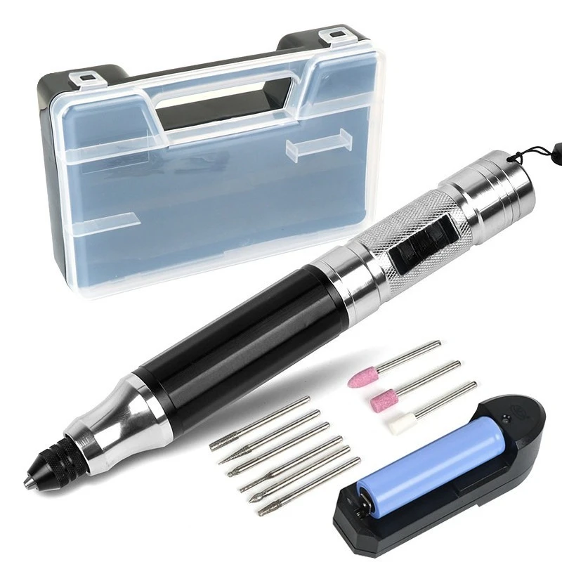 Miniature hand drill mini electric drill rechargeable small electric grinder engraving pen nuclearjade Wenwan grinding polishing
