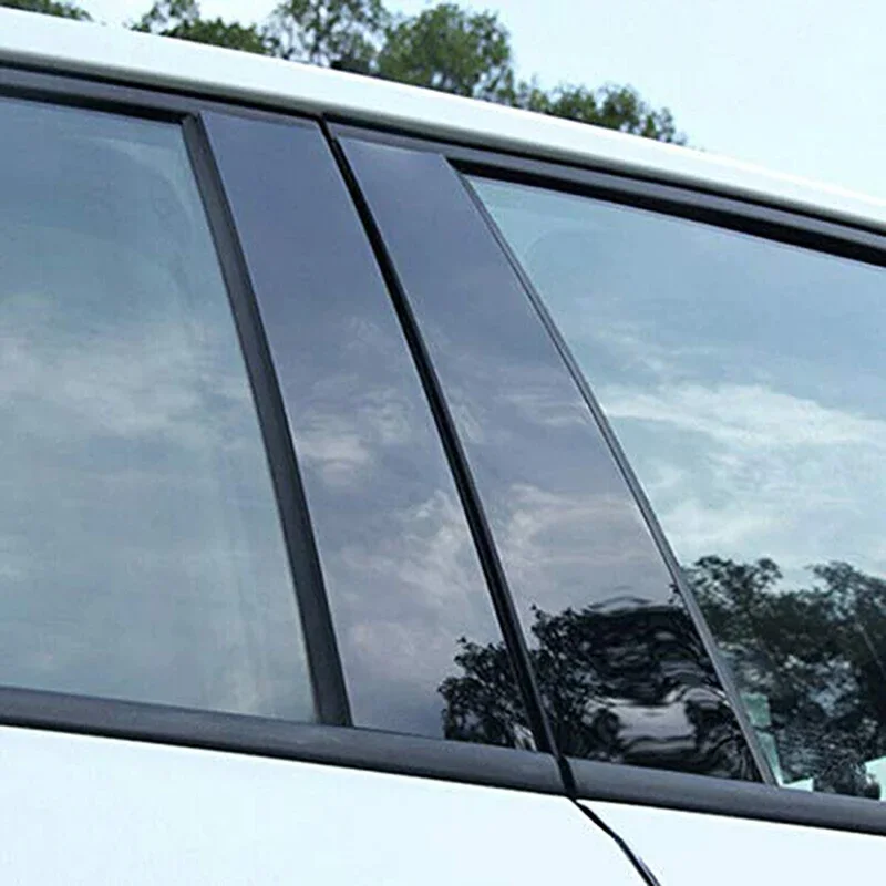 8Pcs/Set for Toyota BZ4X 2022 2023 Door Window Pillar Posts Trim Molding Cover Kit Decorative Accessories Auto Styling