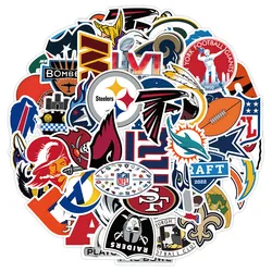 Pegatina de fútbol americano de la NFL, decoración de grafiti de dibujos animados para monopatín, equipaje, coche, calcomanía impermeable, 10/30/50 piezas