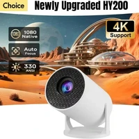 Proyector giratorio HY200 270 Full HD 720P, proyector de vídeo portátil, PC, USB, HDMI, Compatible con entretenimiento al aire libre en el hogar