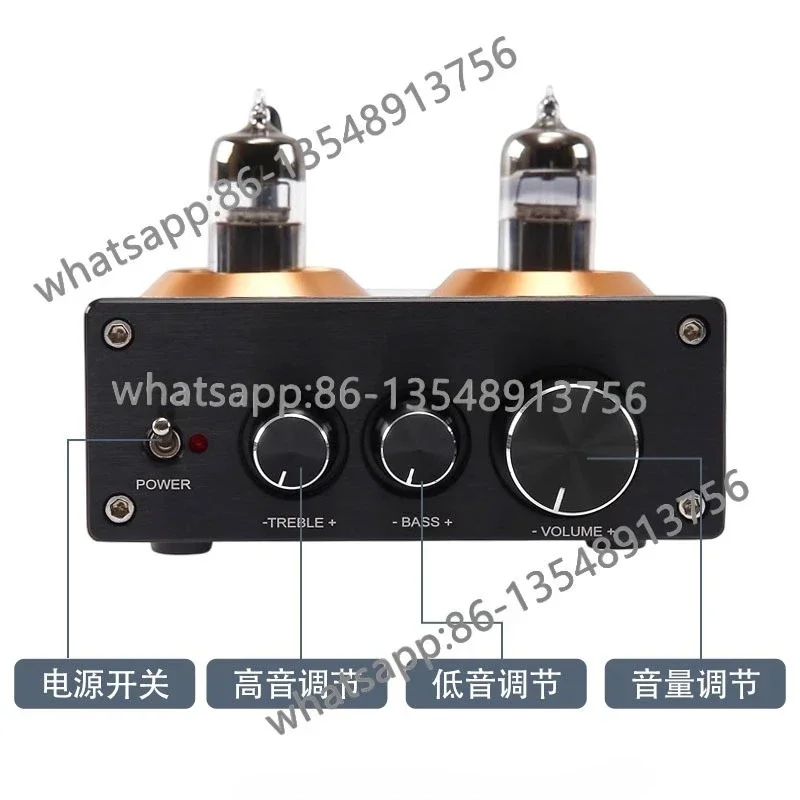 6J5 tube, fever HIFI bile pre-stage QCC3034 Bluetooth 5.1 bile machine, high and low tone power amplifier pre-stock
