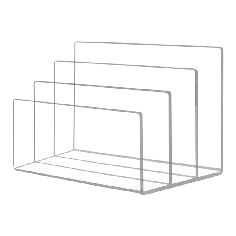 

Premium Acrylic File Holder 3 Section Simple for Creative Clear Acrylic Book Hol