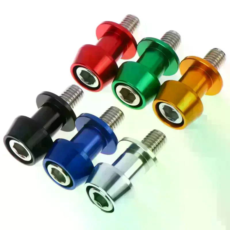 2 PCS 8/10mm Aluminum Motorcycle Stand Swingarm Spools Slider Stand Screw Swingarm Motorcycle Accessory
