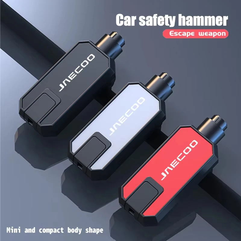 Car Window Glass Breaker Safety Hammer Emergency Escape Seat Belt Cutter Keychain For JAECOO J7 PHEV J8 Omoda C9 2WD Accessories