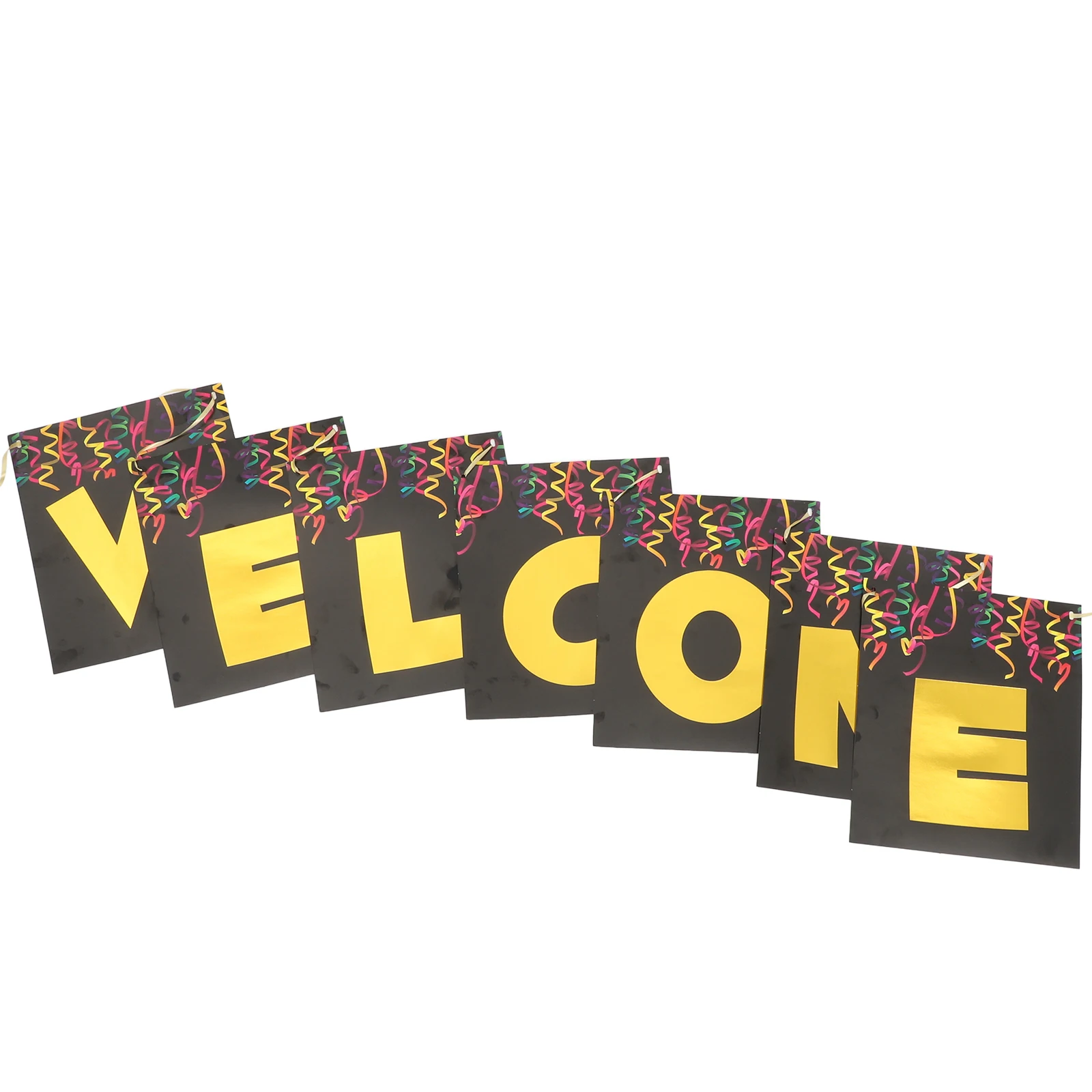 

Welcome Banner Black Gold Foil Hanging Bunting Flag For Back To School Party Classroom Office Decorations Welcome Sign School