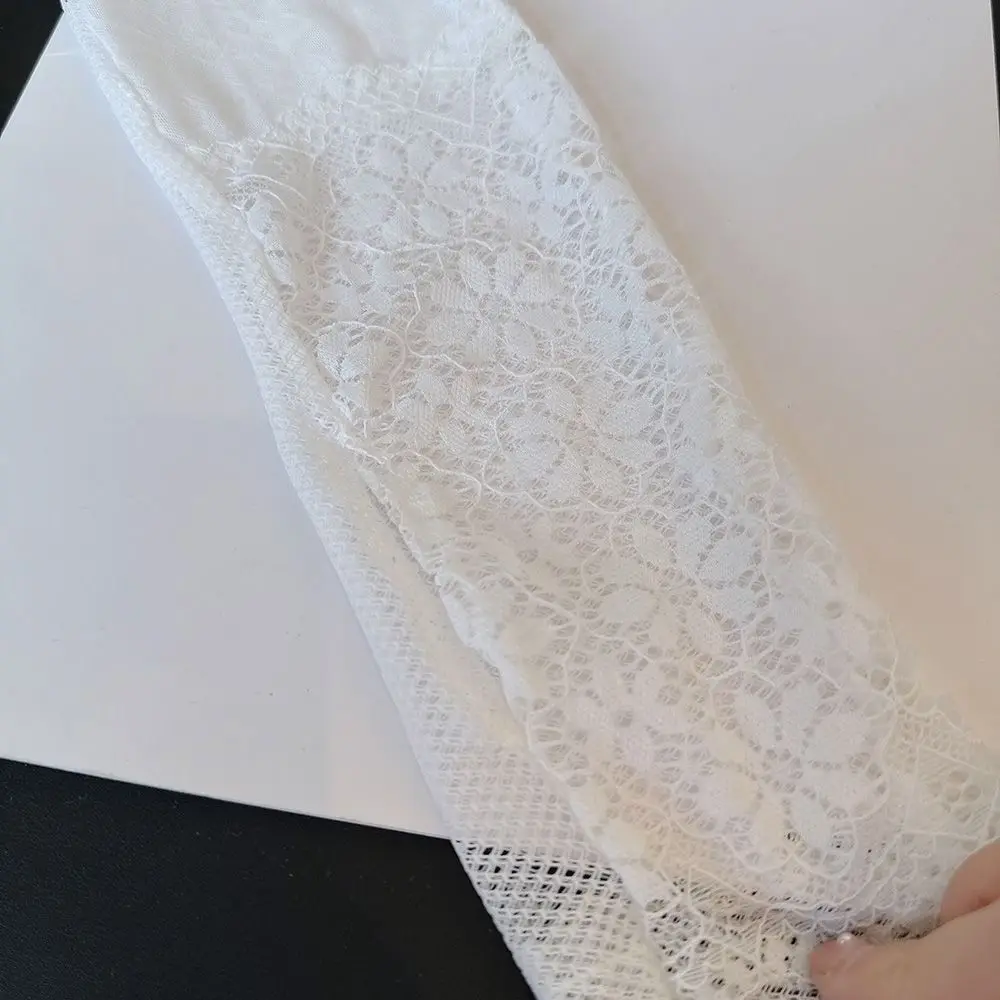 Anti-UV Lace Ice Silk Sleeves UV Insulation Sun Protection Sunscreen Sleeve Long-sleeved Glove Arm Covers Cycling Gloves Summer