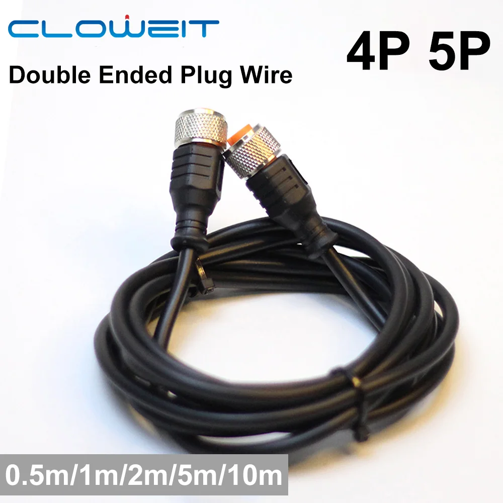Waterproof  Male Female Extension Line IP67 2 3 4 Pin Cable Connector Industrial Grade Outdoor M12 Aviatioin Plug with Wire