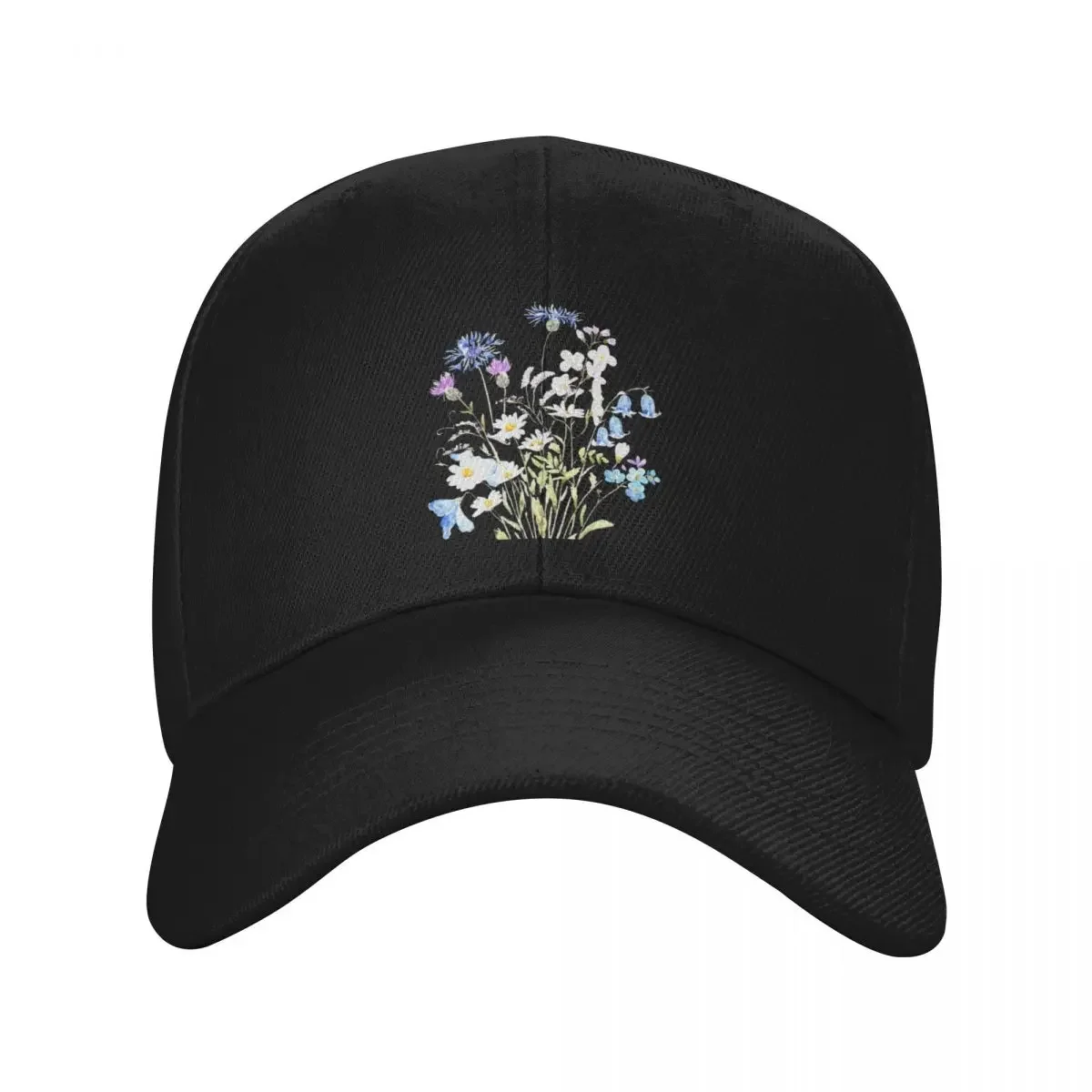 

blue white and purple wildflower 2020 Baseball Cap Kids Hat Beach Bag Women's Beach Outlet Men's