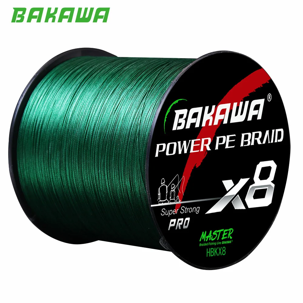 BAKAWA 8 Strand PE Fishing Line Braided Lake Freshwater Sea Fishing Accessories 300M 500M Multifilament Japan Woven Wire 8x Line