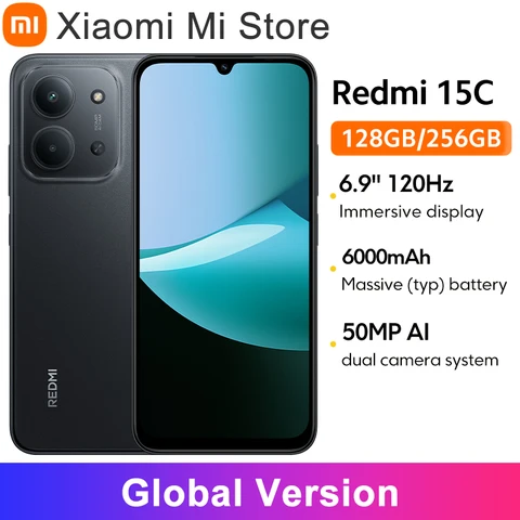 Смартфон Xiaomi Redmi 15C, 4/128ГБ, 8/256ГБ, global