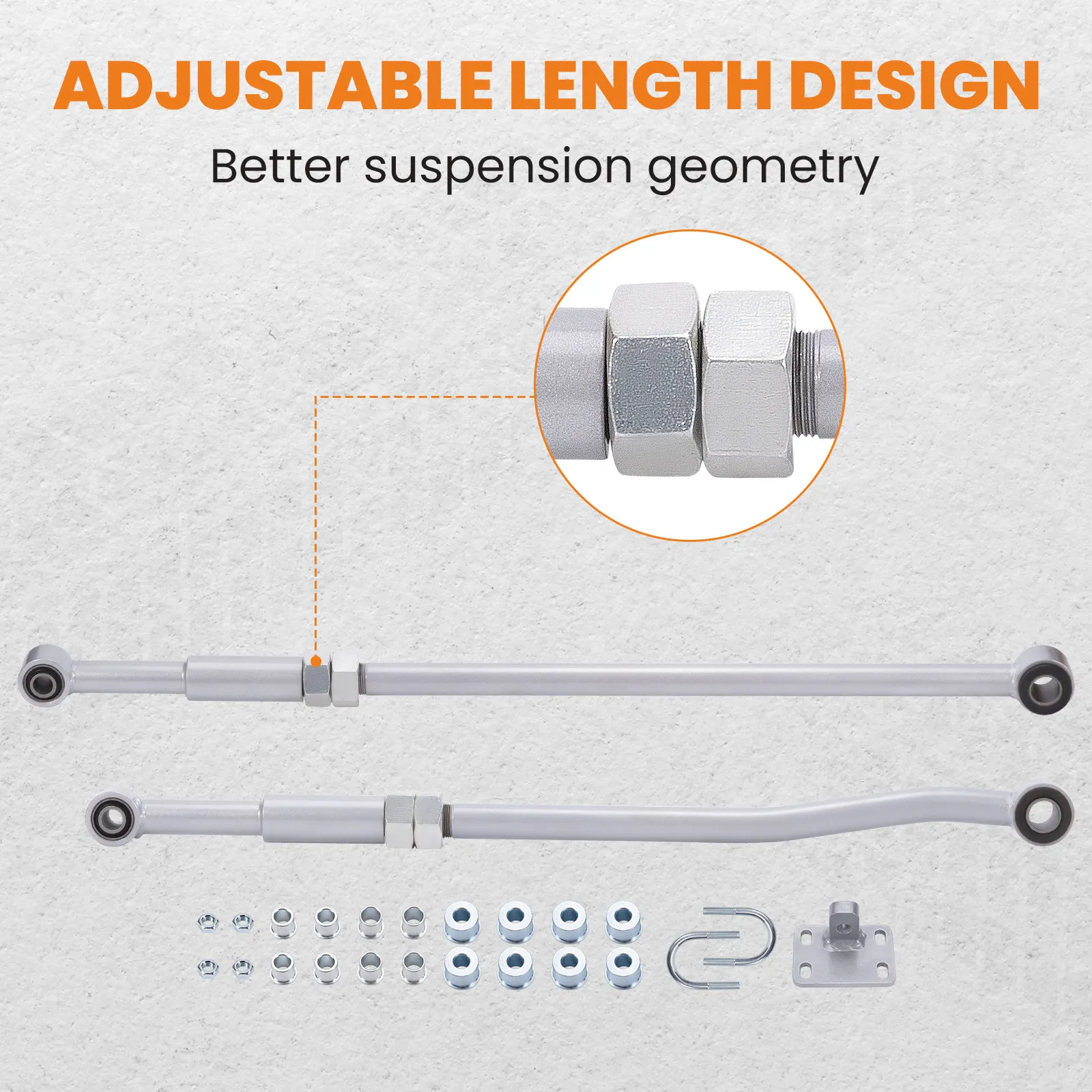 قضيب بانهارد أمامي + خلفي قابل للتعديل لنيسان باترول GU Y61 S2 RHD فقط 6/2001-16
