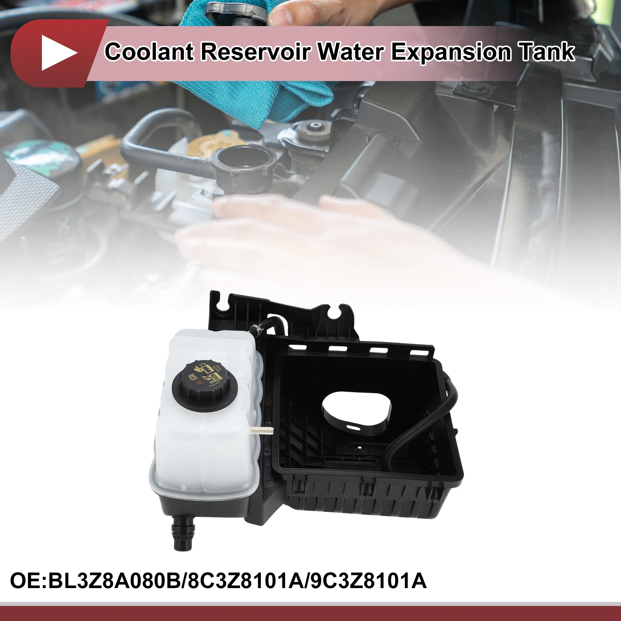 

UXCELL Engine Coolant Reservoir Water Expansion Tank for Ford F-150 Expedition for Lincoln Coolant Bottle No.BL3Z8A080B