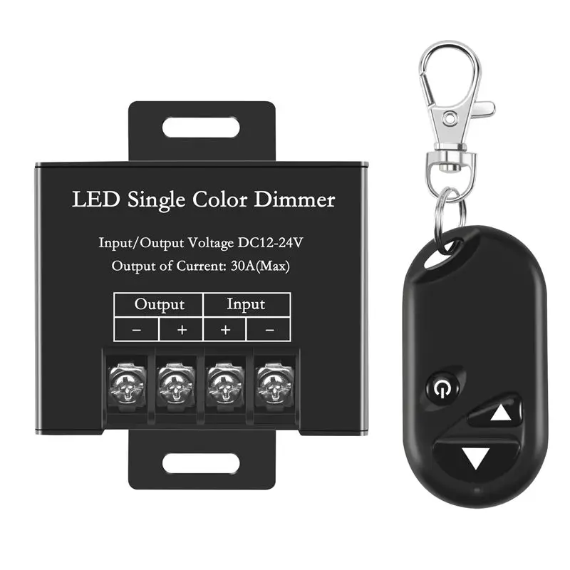 

AC62-30A Single Channel Led Dimmer Controller With 3 Key Wireless Rf Remote Control For Single Color 5050 3528 Led Striplight