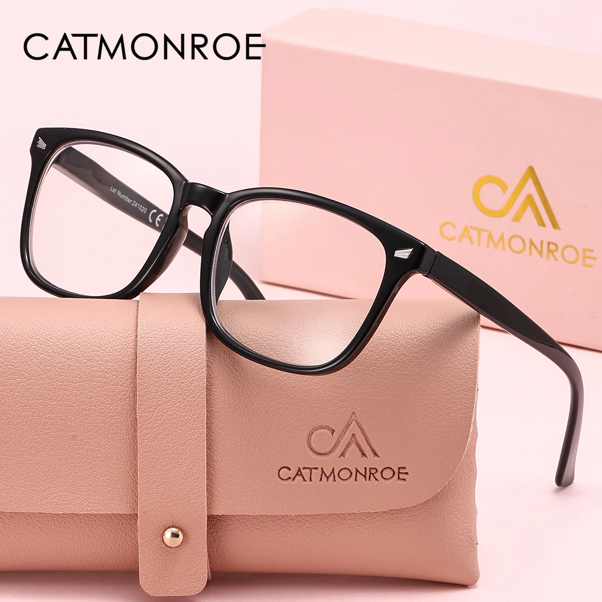 CATMONROE Fashionable And Casual Women'S Square Frame, Fashionable For Daily Reading And Writing, Comfortable To Wear Indoors