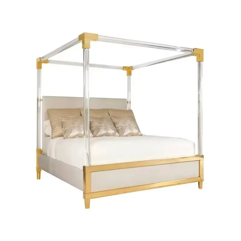 

Modern design Acrylic Clear Transparent crystal bed acrylic canopy