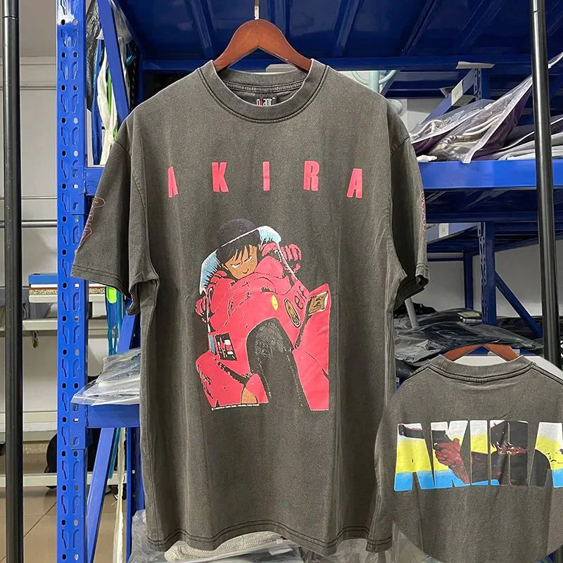 VTG AKIRA Cyberpunk Cartoon Vintage T-Shirt Summer Cotton Loose Fashion Casual Men and Women Short Sleeve