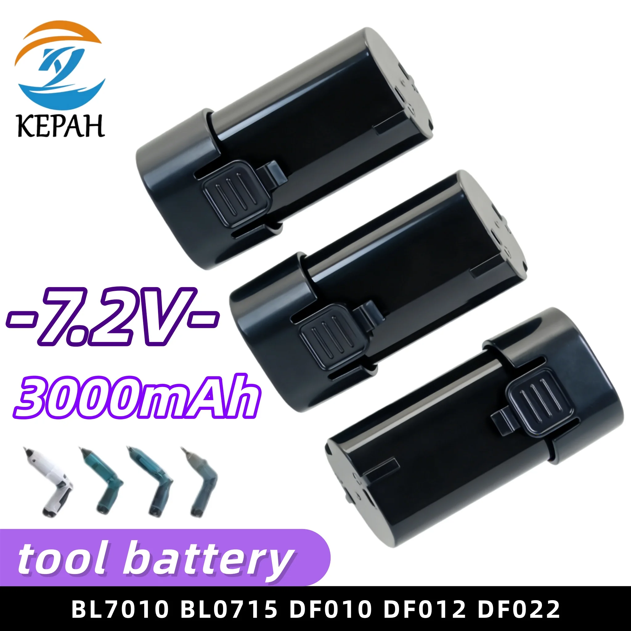 

Аккумулятор для электроинструмента 7,2 В | Совместим с Makita 194355-2/194356-3, 3000 мАч, стабильная мощность