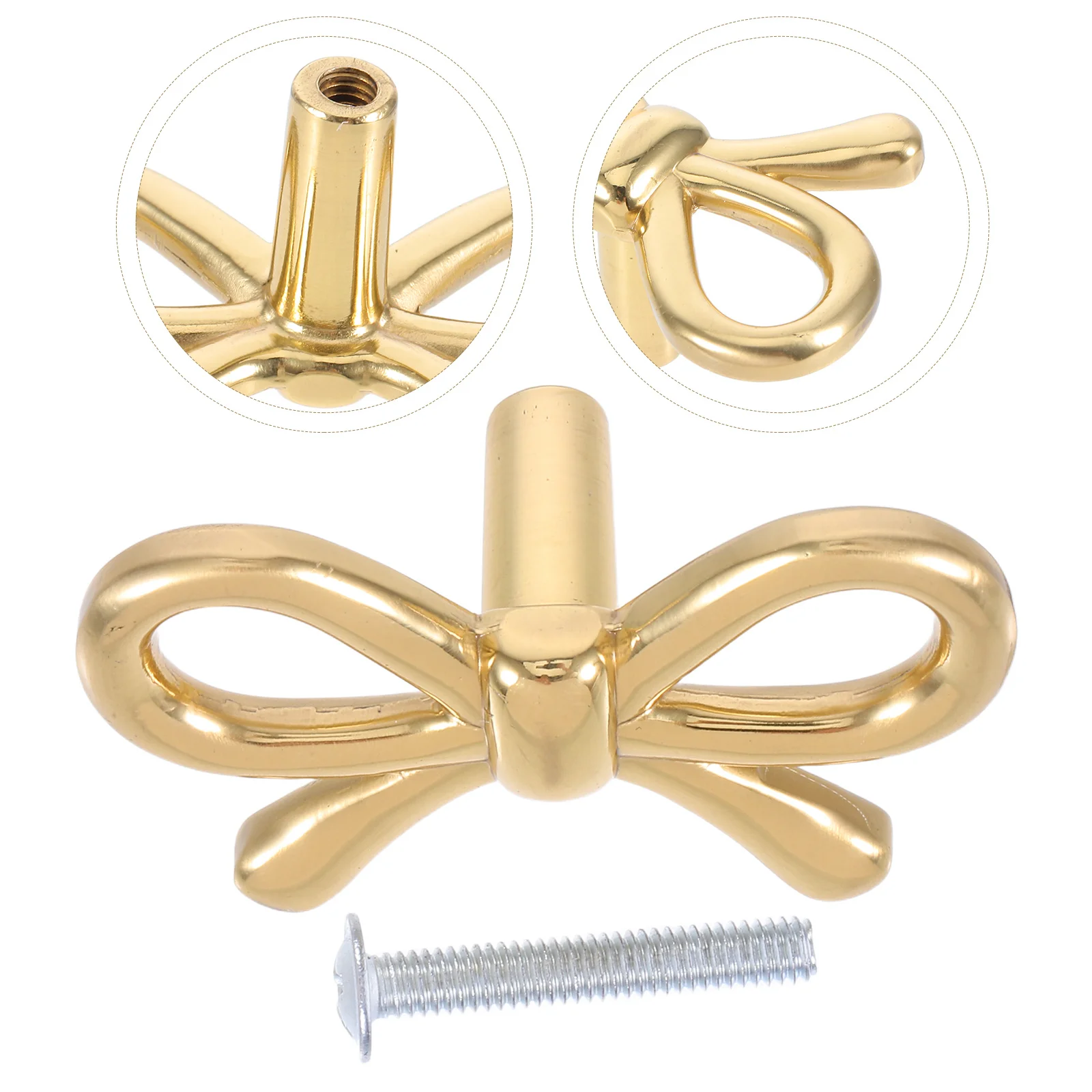 

Vintage Brass Bowknot Drawer Pulls Hardware Accessories for Wardrobe Shoe Cabinets Dresser Bedside Table Cabinet Handles