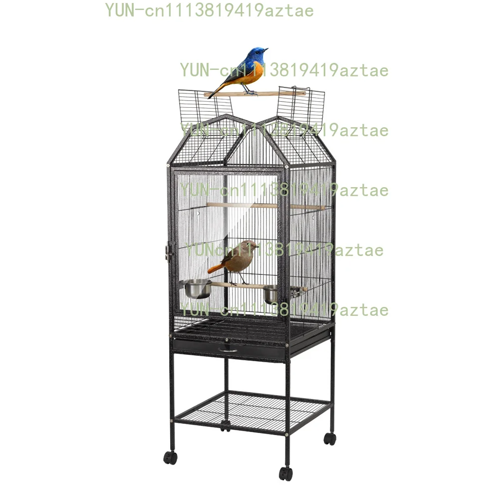 Customized electroplating line folding pigeon parrot bird breeding cage new large simple portable canary cage