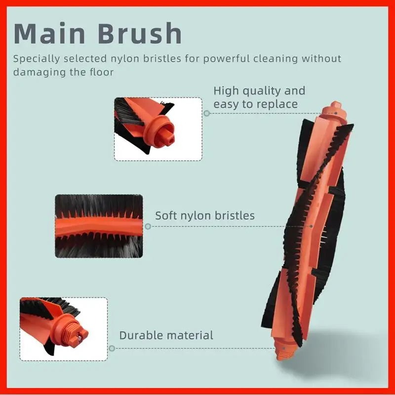 

For Xiaomi M30 Pro / C107 Robot Vacuum Main Side Brush HEPA Filter Mop Pad Dust Bag Accessories