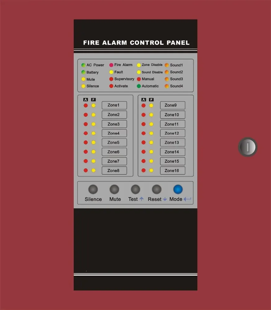 Fire Detection System De Humo 4 16 Zone Fire Alarm Panel Smoke Detector Conventional Fire Alarm Control Panel