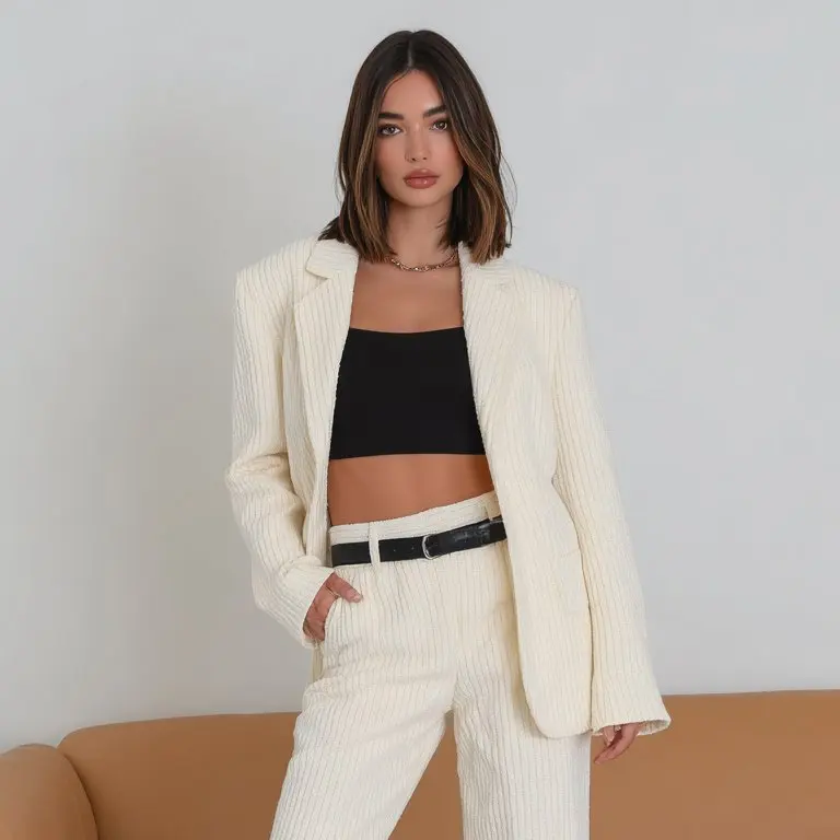 

Свободный костюм прямого кроя с длинными рукавами, весеннее платье, осенний модный женский верх для деловых повседневных мероприятий