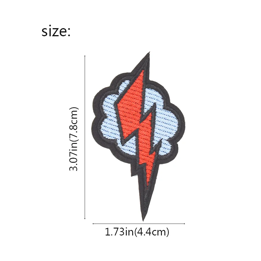 10 pcs Lightning Clouds atch badges for clothing iron embroidered patch applique iron on patches sewing accessories for clothes