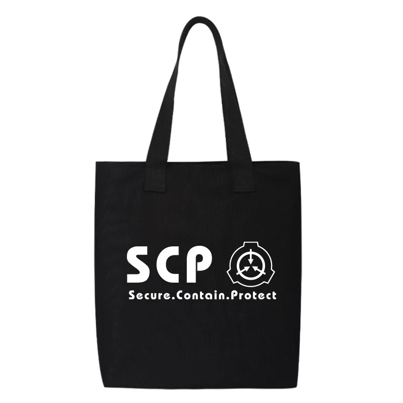 

Anime SCP Cos Special Containment Procedures Foundation Secure Contain Protect 049 173 MTF Canvas Simple Cartoon Print Tote Gift