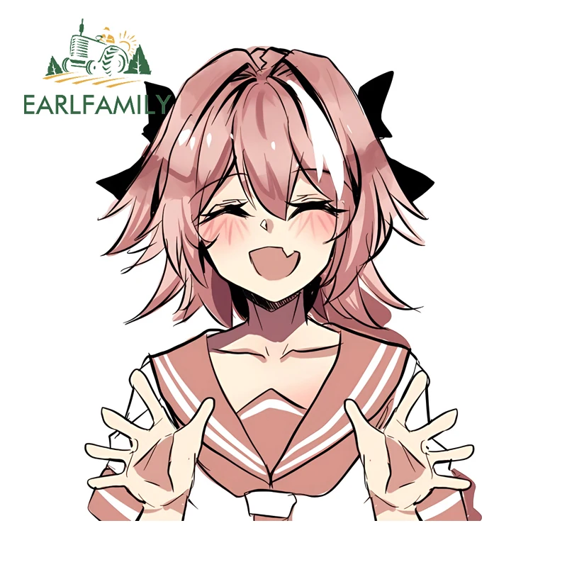 

EARLFAMILY Привлекательные наклейки с Астолфо, мультяшные наклейки для лобового стекла и зеркала заднего вида, водонепроницаемые, солнцезащитные, JDM, для автофургонов, с индивидуальной печатью