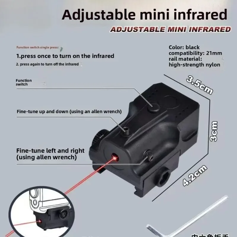 Steady Light Output Mini Nylon Red Laser Tool Simple Style Durable Under Mount Fittings