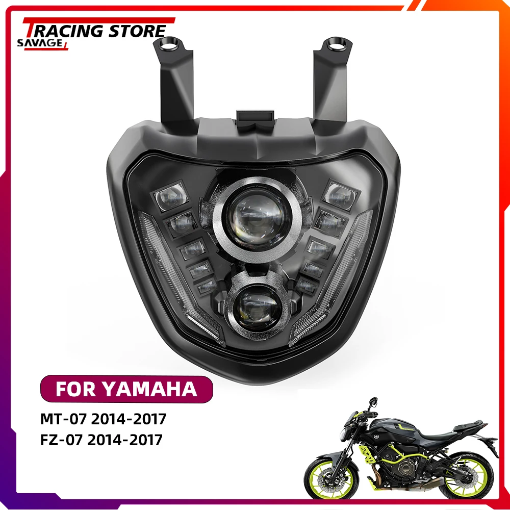 MT07 FZ07 Motorycle LED Headlights Assembly For YAMAHA MT-07 FZ-07 Headlamp MT 07 FZ 07 motorbike Lighting Head Lamp Accessories