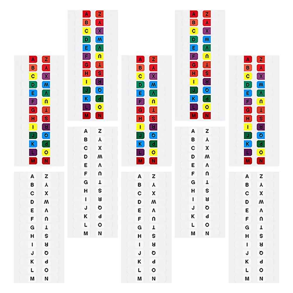 

20 set 20 Sets Index Tabs Colored Waterproof Sticky Page Markers for Books Notebooks Binders Alphabetical Annotation Labels