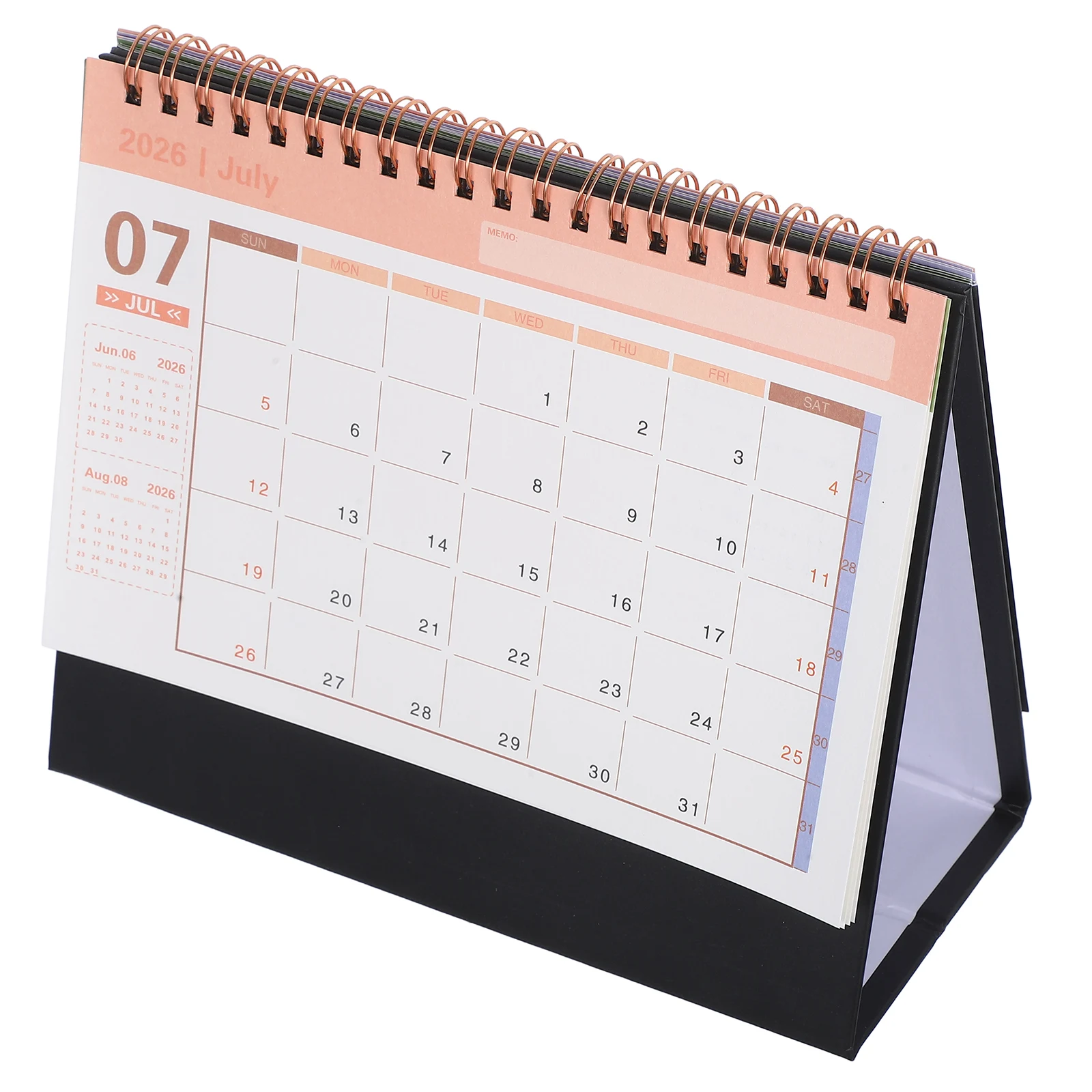 

2026 Desk Calendar Small Daily Desktop with Organizer Schedule Mini Office Simple Planner