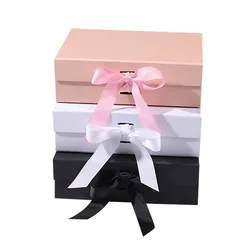 Luxury Magnetic Gift Box with Lid Ribbon for Presents Cardboard Box For Packaging Christmas Birthday Party Favors Box