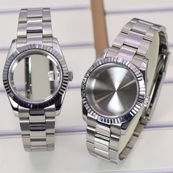 36mm/40mm Fluted Curved Watch Case Solid 316L Steel Strap For Seiko NH34 NH35 NH36/38 Miyota 8215 Movement 28.5mm Dial Datejust