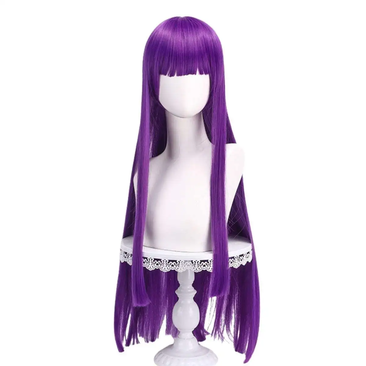 Anime Character Purple Long Straight Hair Chemical Fiber Synthetic Wig Anime Party Game Party Festival Event