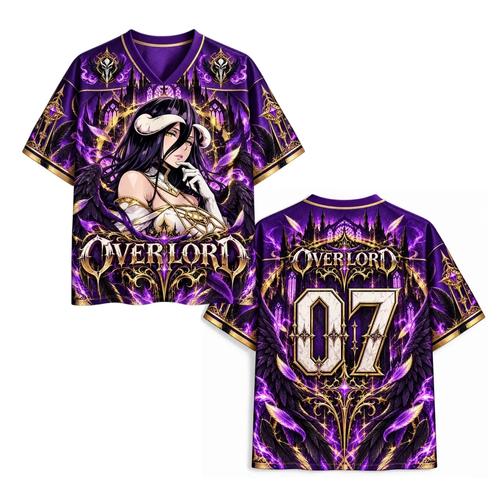 OVERLORD Albedo Anime Breathable Football Jersey Men Women Adults Kids Athleisure Family Oversized Outdoors Sports Y2k T-Shirt