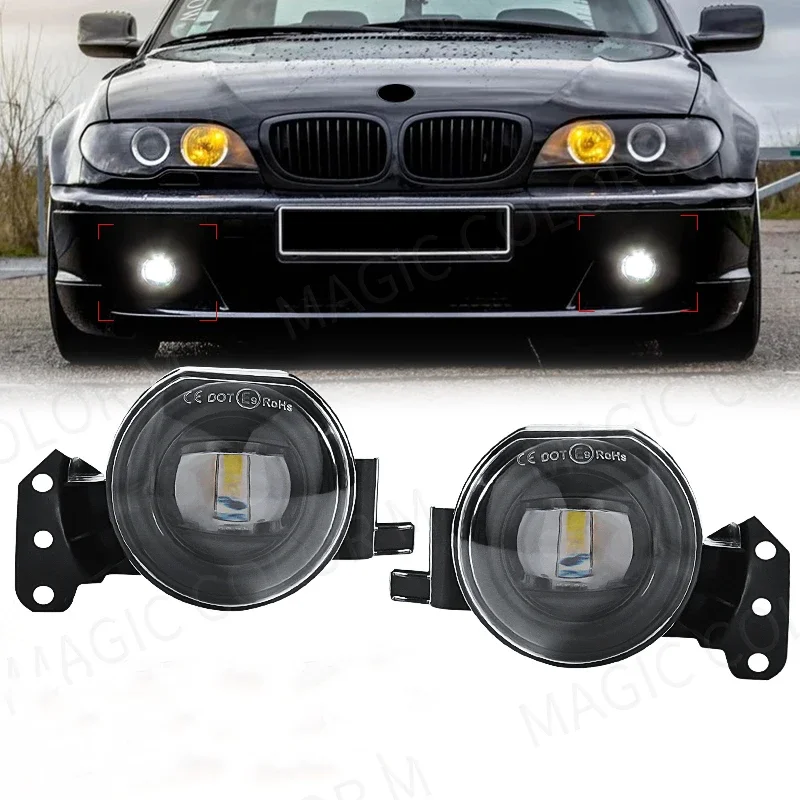 

Magic colorM Fog Light LED Headlight for BMW E60 E90 E63 E46 323i 325i 525i Fog Lamp Auto Driving Waterproof DRL Car Accessories