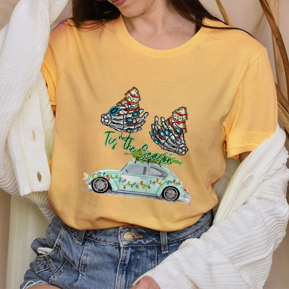 

Unisex Fit Washed T-Shirt Customscool Harajuku Graphic T-Shirt Women-Street Fashion Oversized Cotton Tee with Car Print Y2K