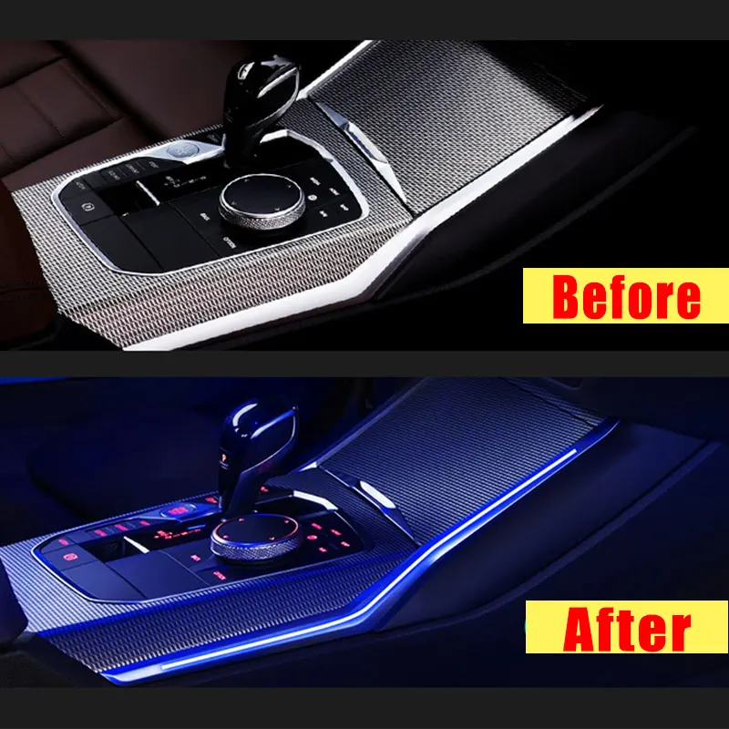 11 Colours Center console Saddle light For BMW New 3/4 Series G20 G22 M3 M4 LED Decorative Light In The Car  Ambient Light Refit