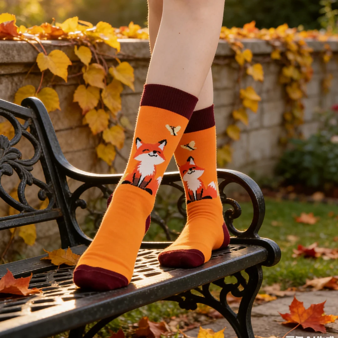 1 Paar süße, bezaubernde Socken mit Fuchs-Design für Männer und Frauen, bequem, stilvoll, perfekt für Freizeitkleidung