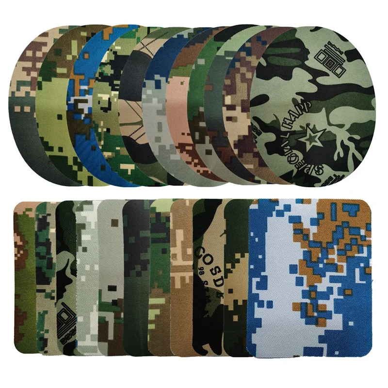 

ABPQ-22 Camouflage Patches Iron On Patches Appliques Clothes Repair Patches For Jackets Jeans Hats Bags Decorations