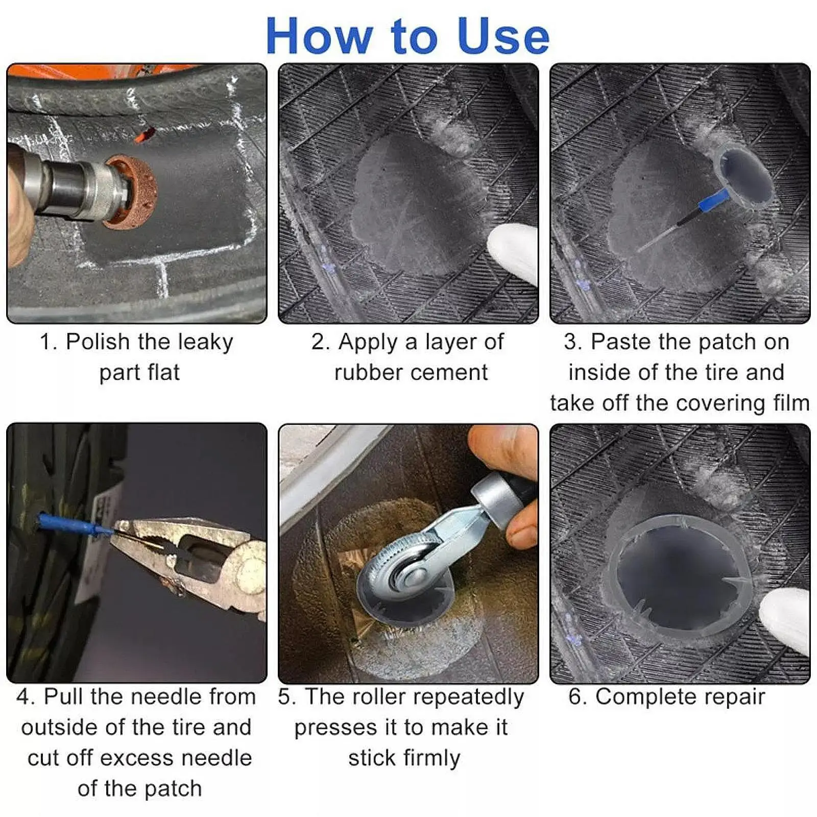 Tire Plug Patch Kit Premium Rubber Mushroom Repair Plug Set for Quick Roadside Tyre Fix and Multi Vehicle Use