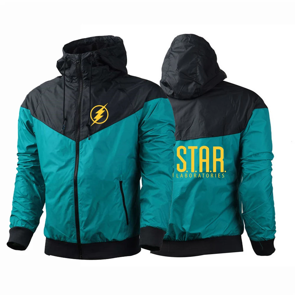 

Star Laboratories 2024 New Stly Men's Printing Spring and Autumn Harajuku Zipper Breathable Five-Color Windbreaker Coats